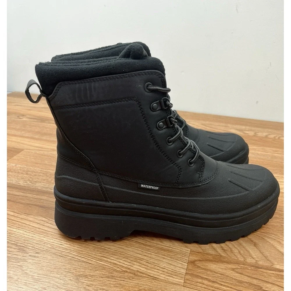 Bruno Marc Waterproof‎ Insulated Winter Snow Boots Black Size 13 Mens NEW